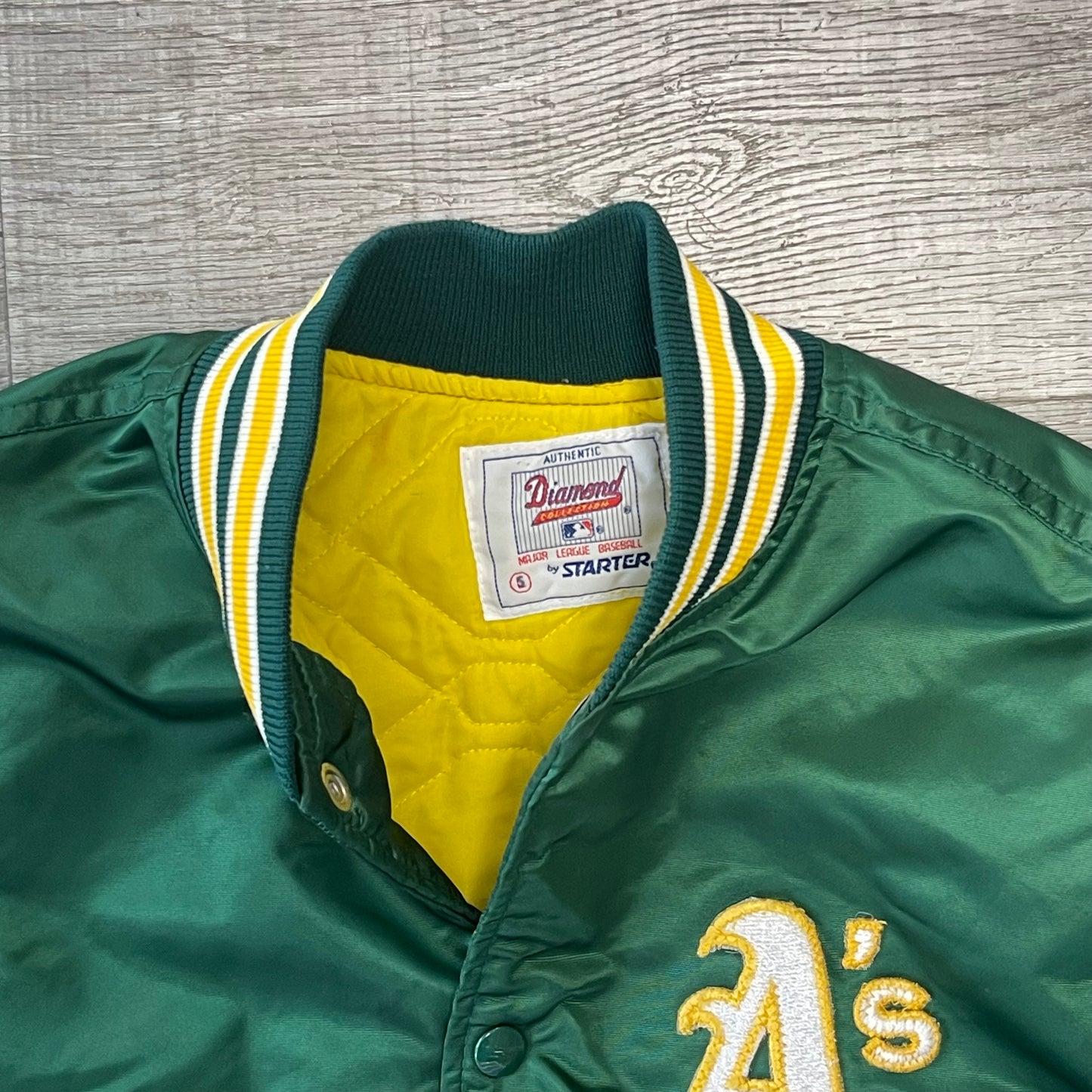 Vintage MLB Oakland Athletics Starter Satin Jacket Kids Large