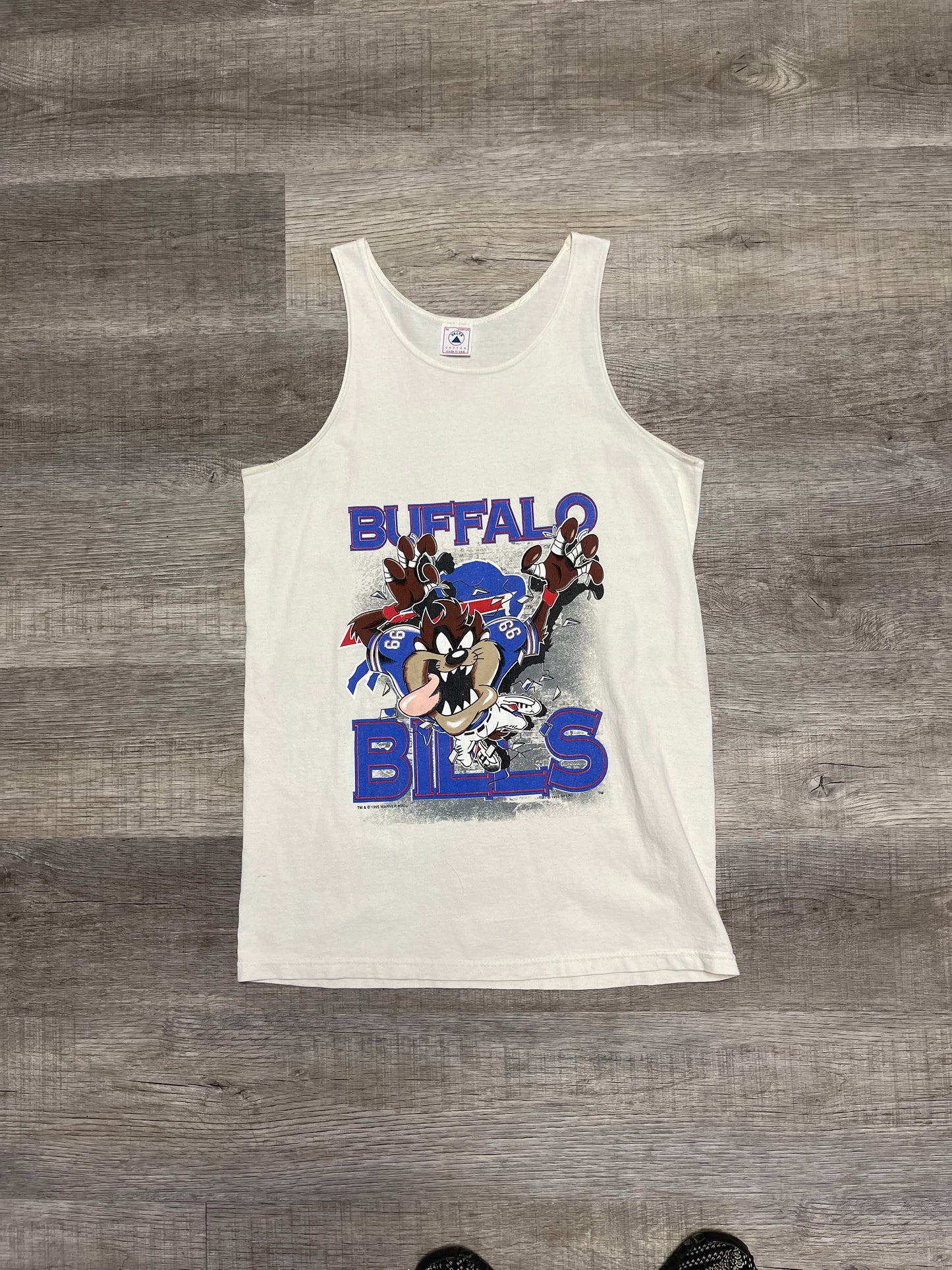 1990s Buffalo Bills Tasmanian Devil Tank Top Shirt Size Medium