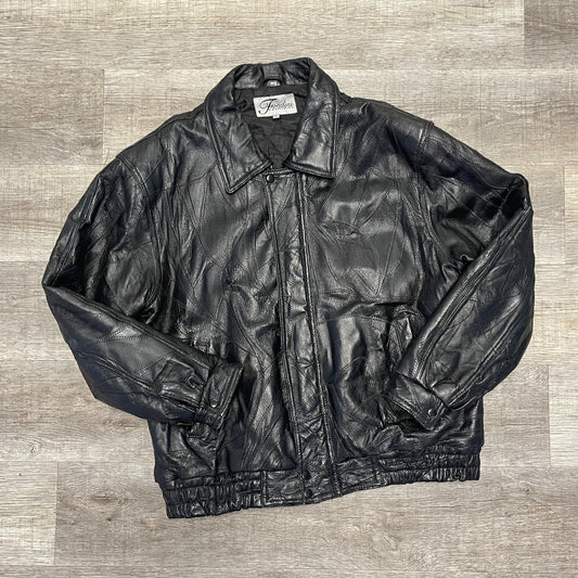 Vintage 1990s Fondini Leather Jacket Jacket Size XL