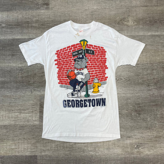 Vintage 90s Georgetown Hoyas T Shirt Size Large