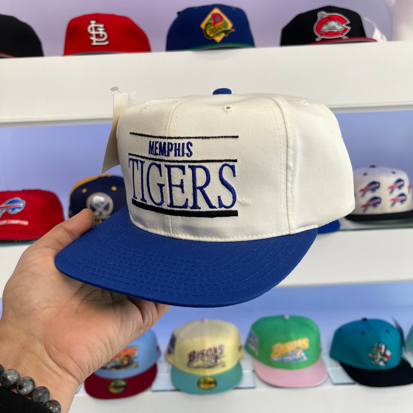 Vintage 1990s NCAA Memphis Tigers Twill Snap Back New with Tags