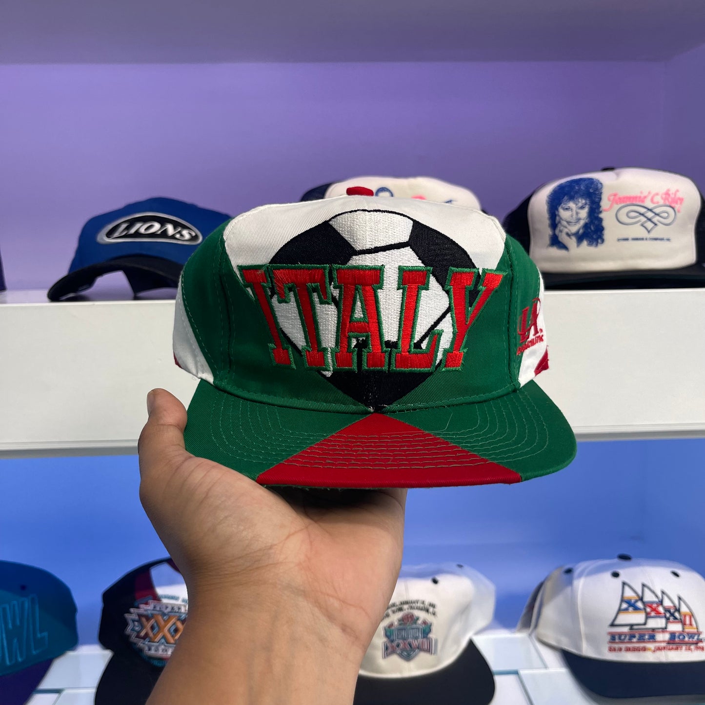 Vintage 1994 Italy Soccer World Cup Logo Athletic Twill Snap Back