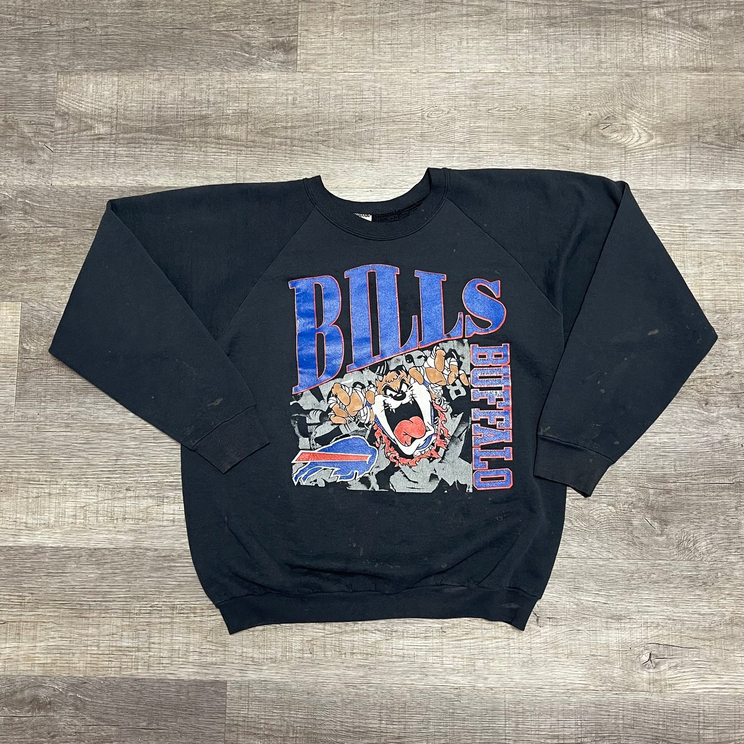 1990’s Buffalo Bills Looney Tunes Cartoon Sweatshirt Size Large