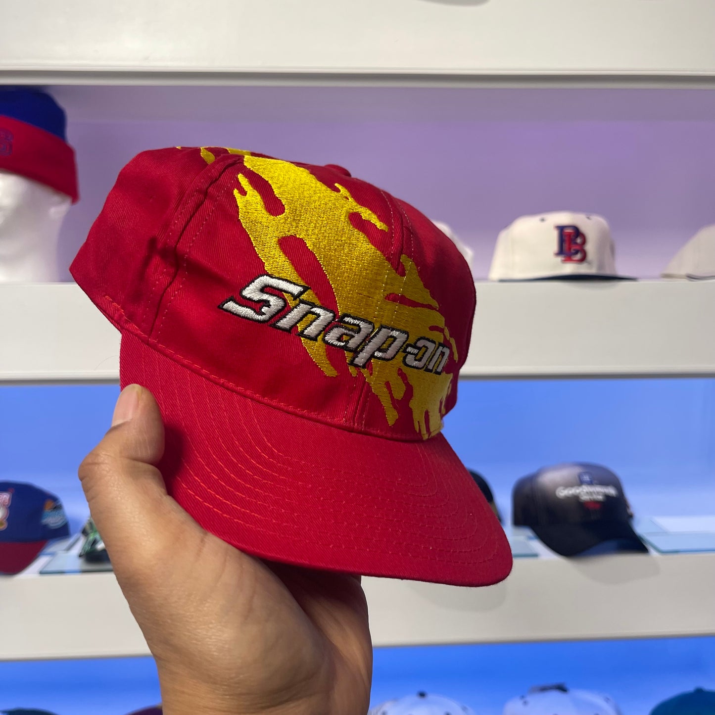 Vintage Snap On Splash Logo Snap Back