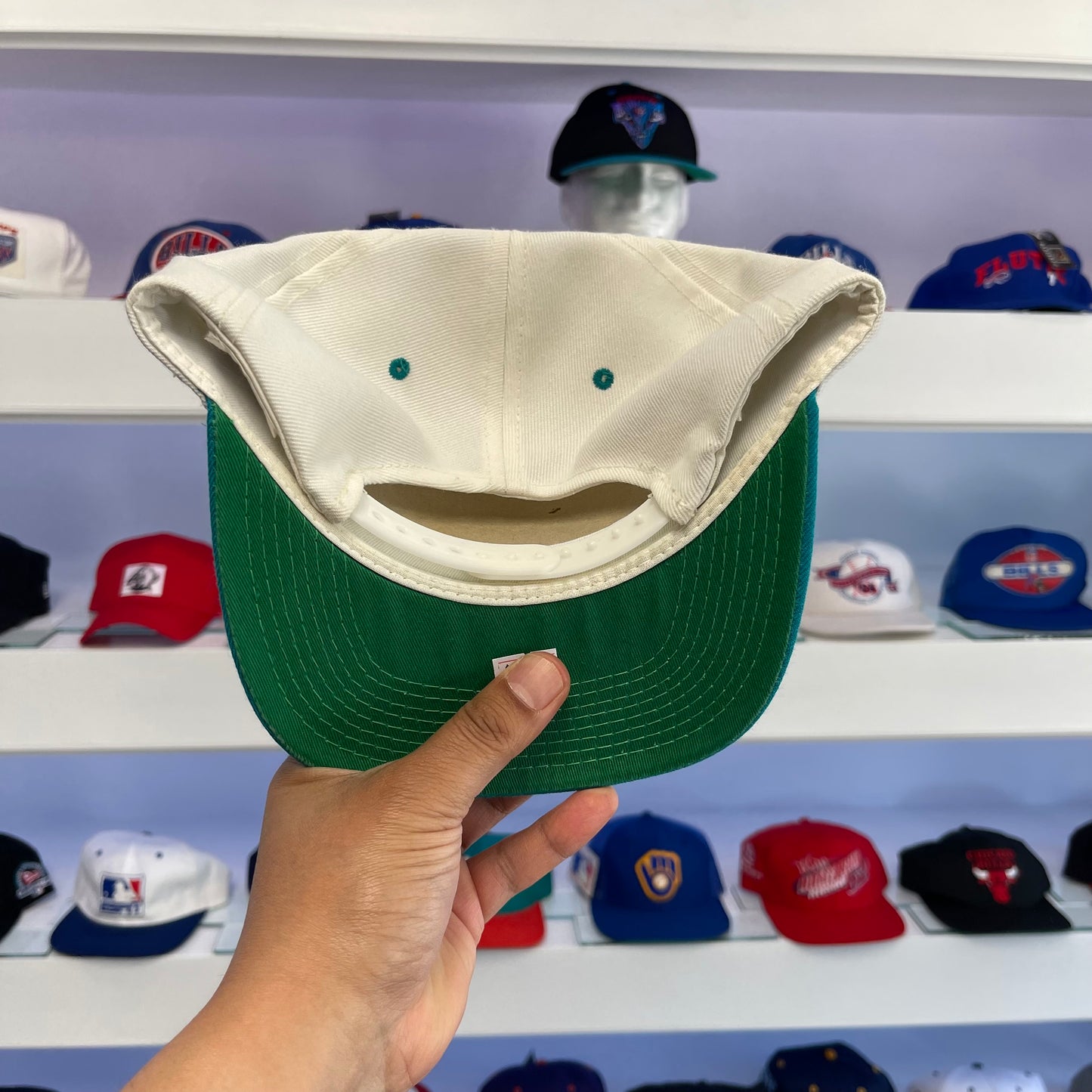Vintage 1990s NHL San Jose Sharks Script Snap Back