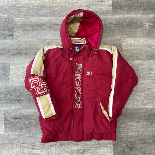 1990s Boston College Starter Jacket Size Medium