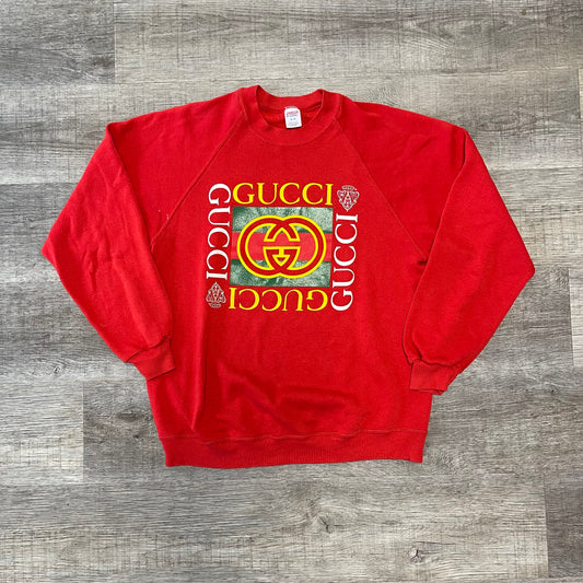 Vintage 90s Gucci Boot Sweatshirt Size XL Jerzeez Tag