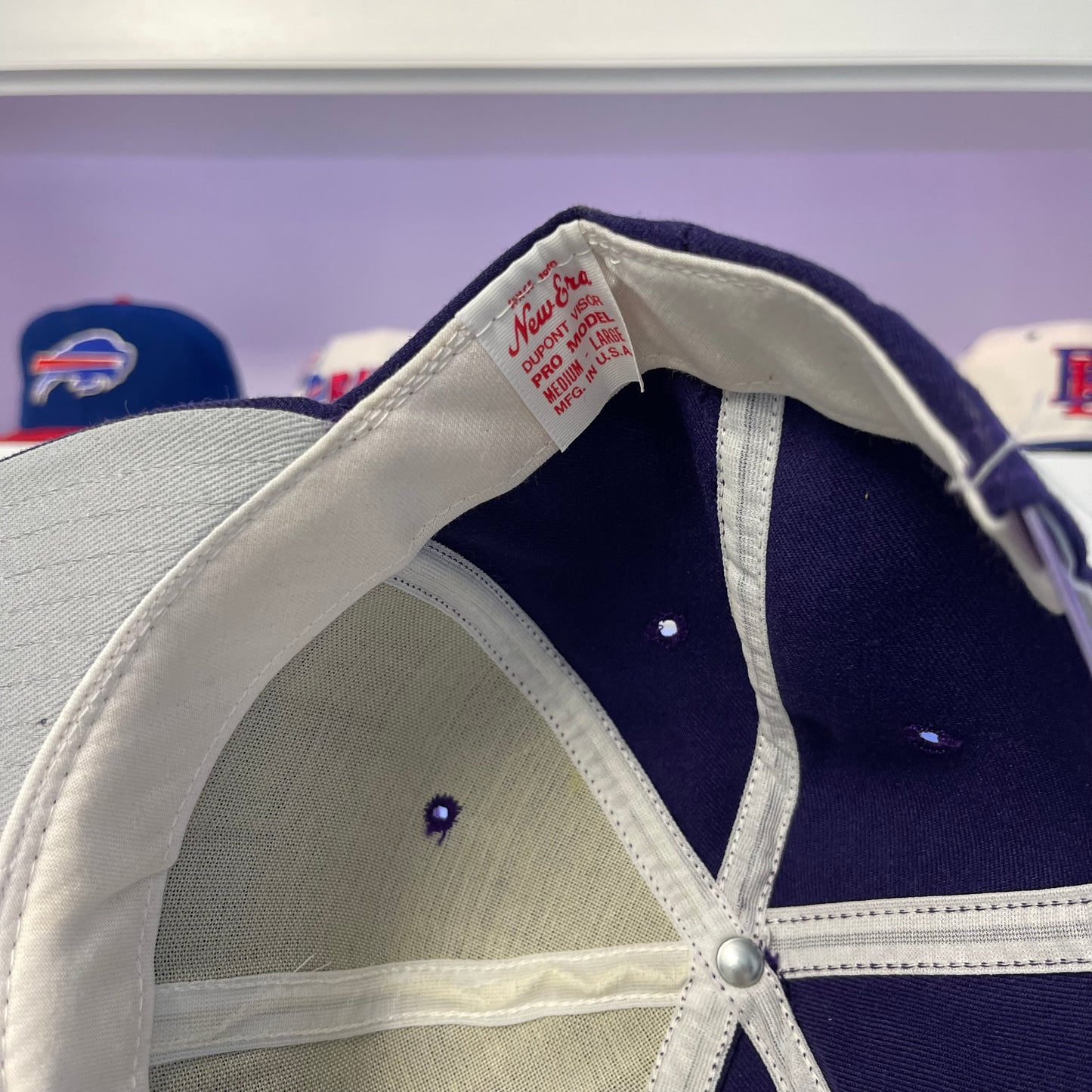 Vintage 1990s Buffalo Bills Purple Wool New Era Snap Back