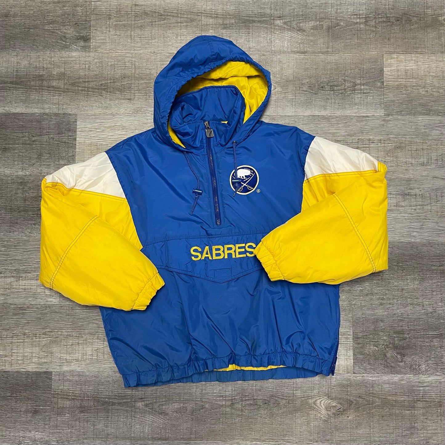 Vintage 1990s NHL Buffalo Sabres Logo 7 Pull over Jacket XL