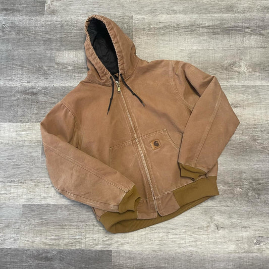 Chaqueta Carhart vintage Y2K con capucha tamaño grande