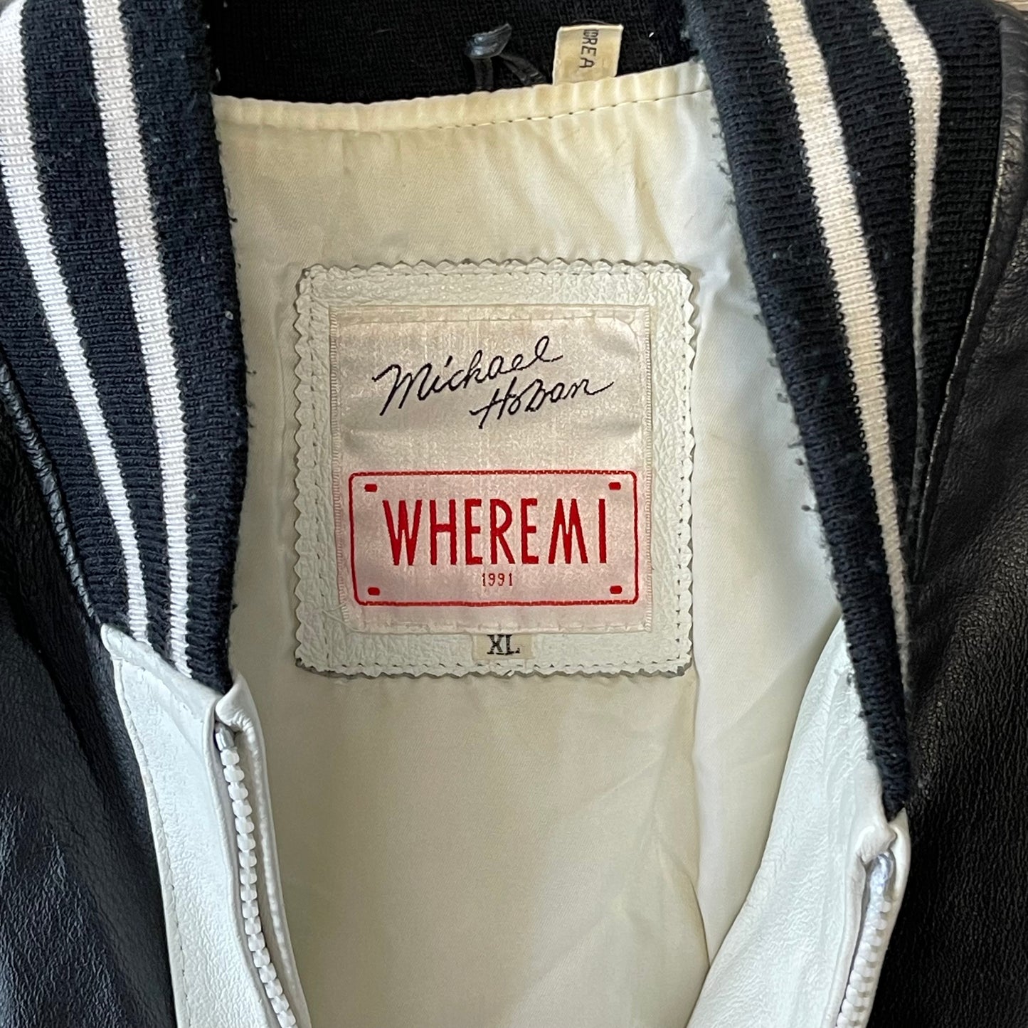 Rare Vintage Michael Hoban Basketball Leather Suede Jacket Large