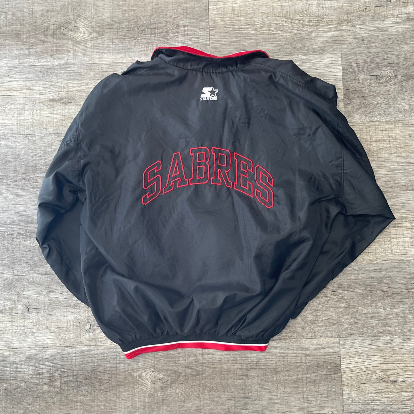 Vintage 1990s NHL Buffalo Sabres Pull Over Starter Jacket Size XXL