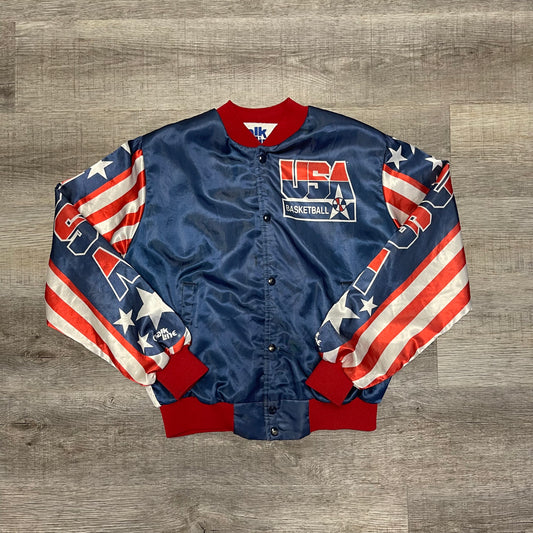 Vintage NBA Chalk Line Dream Team Olympic Satin Jacket Size Medium