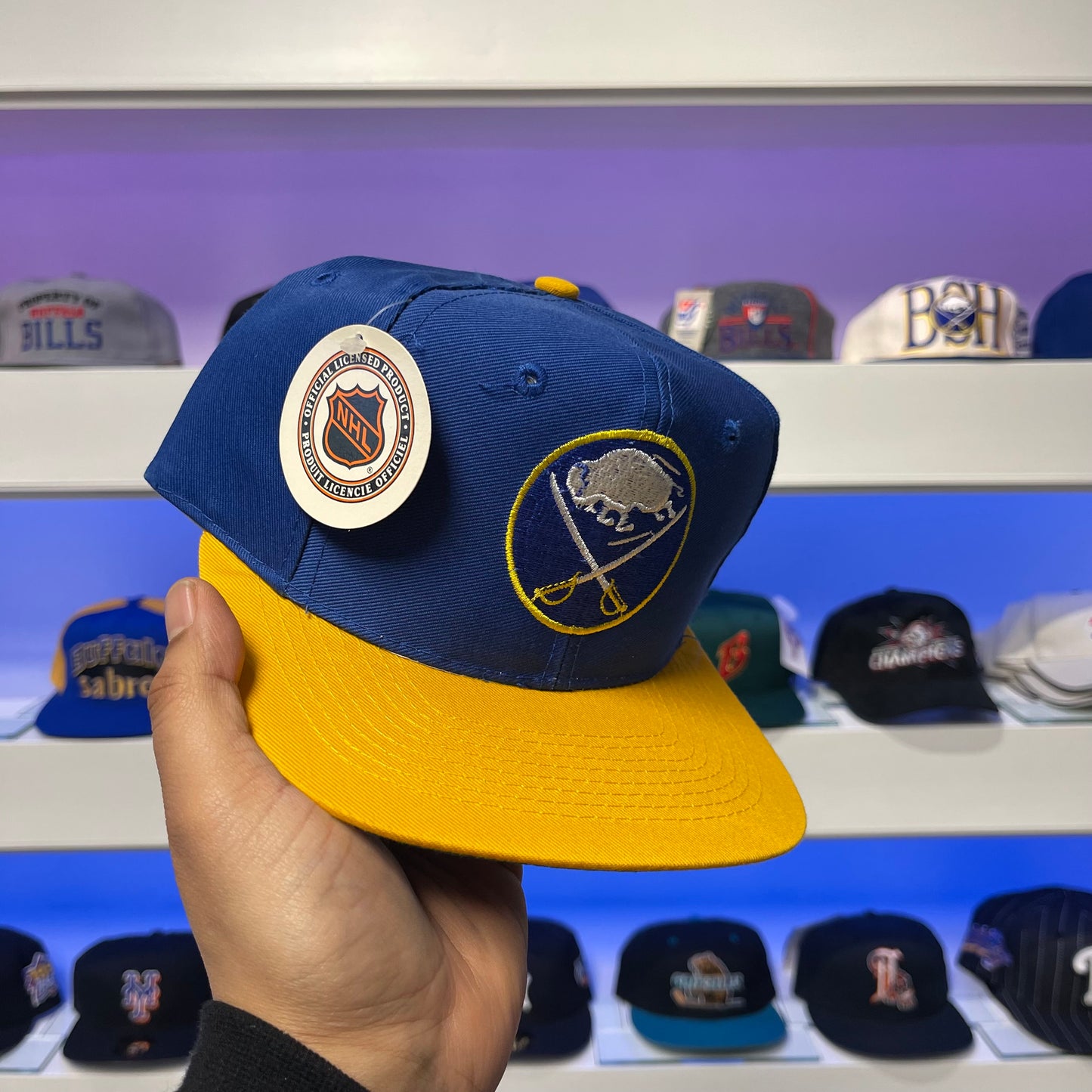 Vintage 1990s Buffalo Sabres Snap Back Dead Stock New