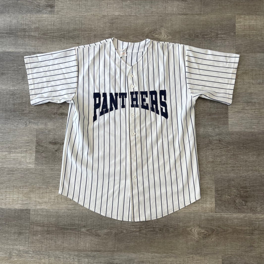 Vintage 1990s Panthers Pinstripe Baseball Jersey Size XL