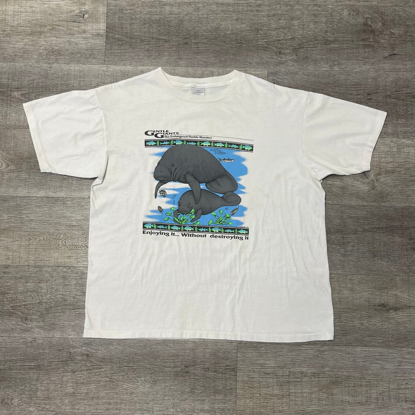 Vintage 1990s Whale Nature Shirt Size XL