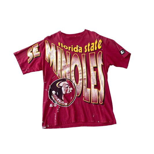 Vintage 1990s Thrashed Florida State Seminoles Starter Shirt Size XL