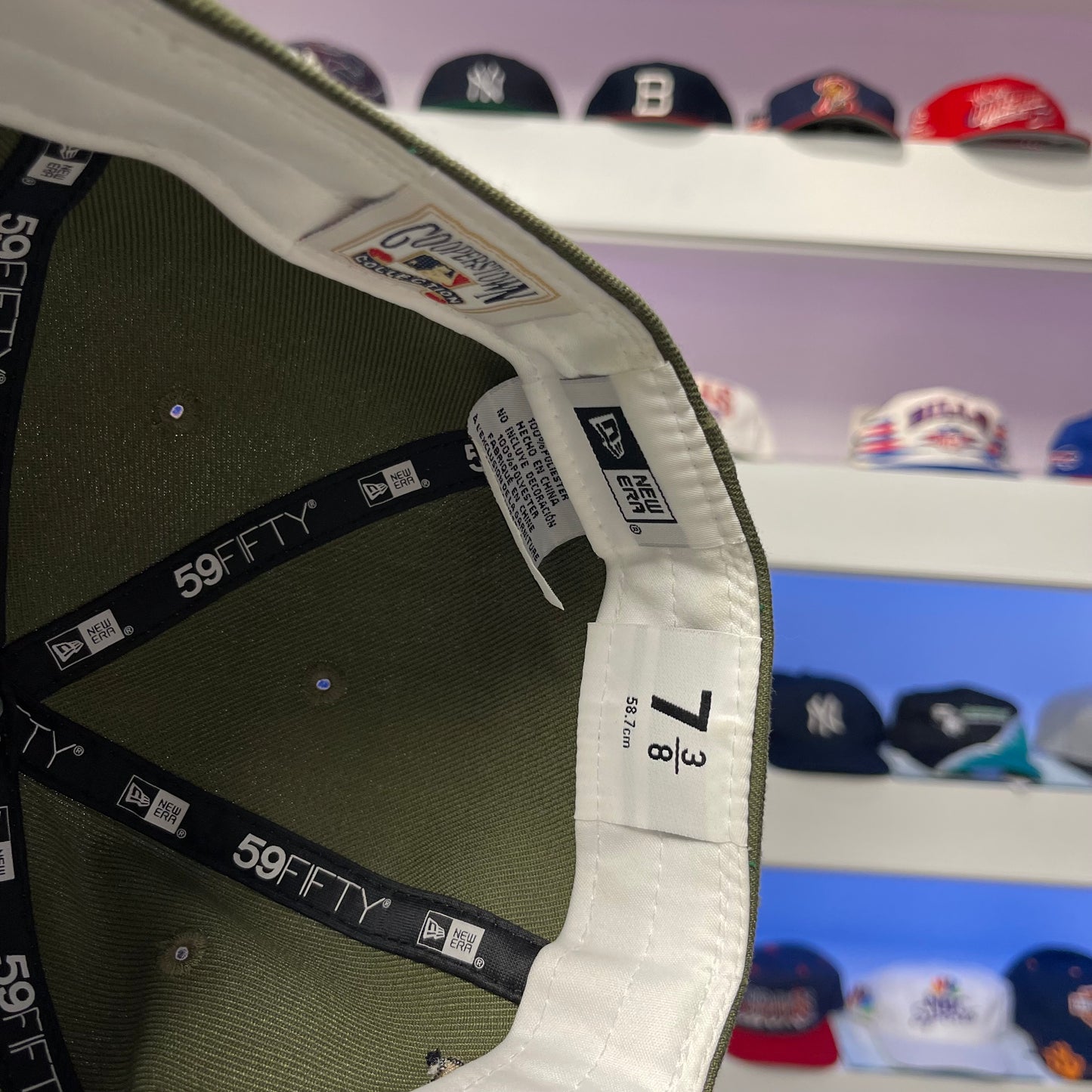 New York Yankees Olive Green Fitted Size 7 3/8