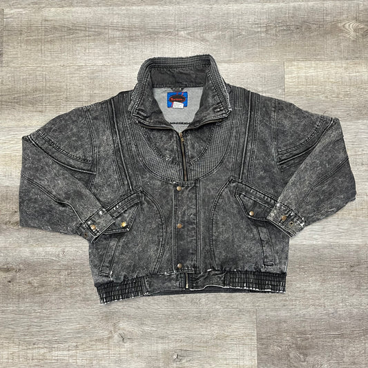 Vintage Florizon Acid Wash Denim Jacket Size Sizs Large