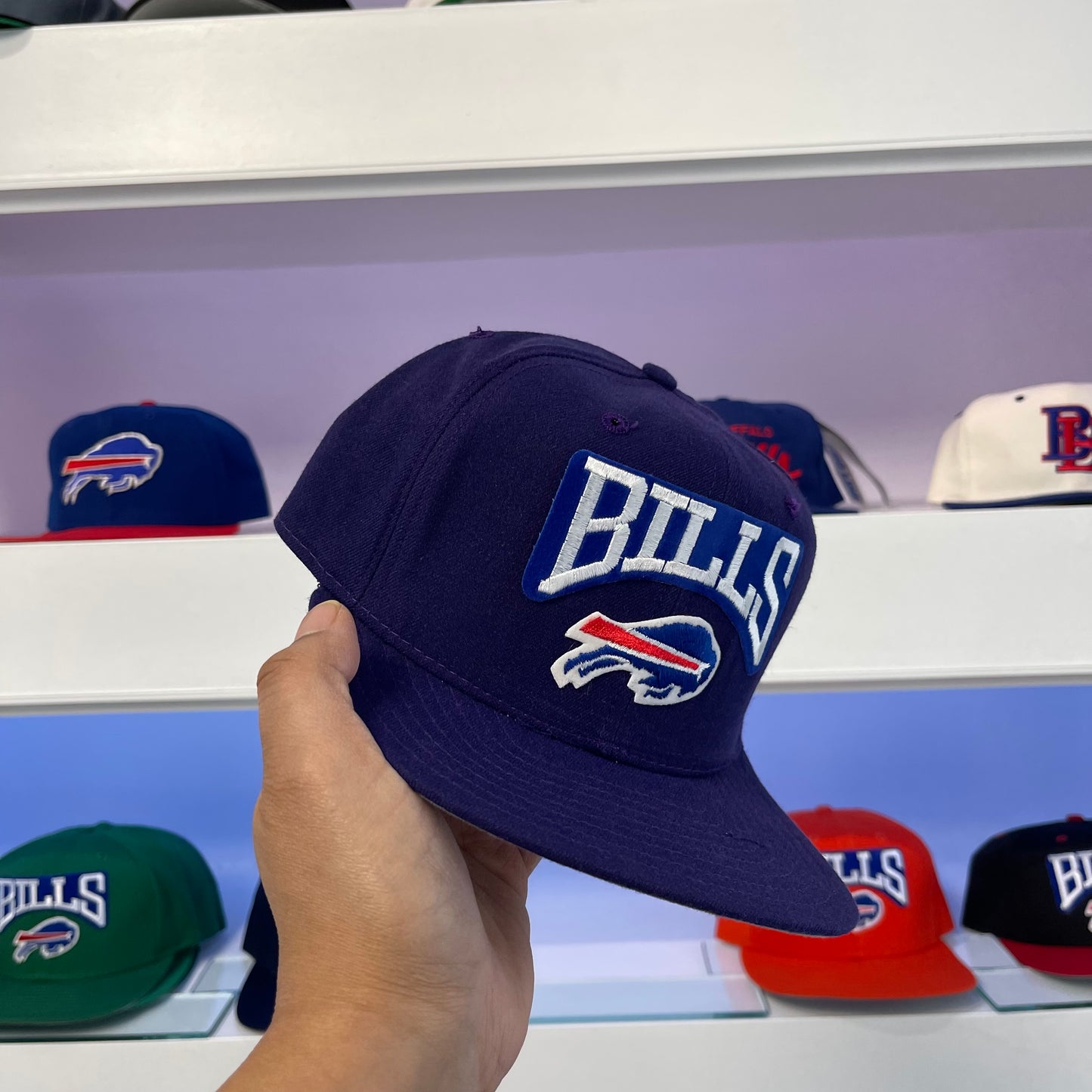 Vintage 1990s Buffalo Bills Purple Wool New Era Snap Back