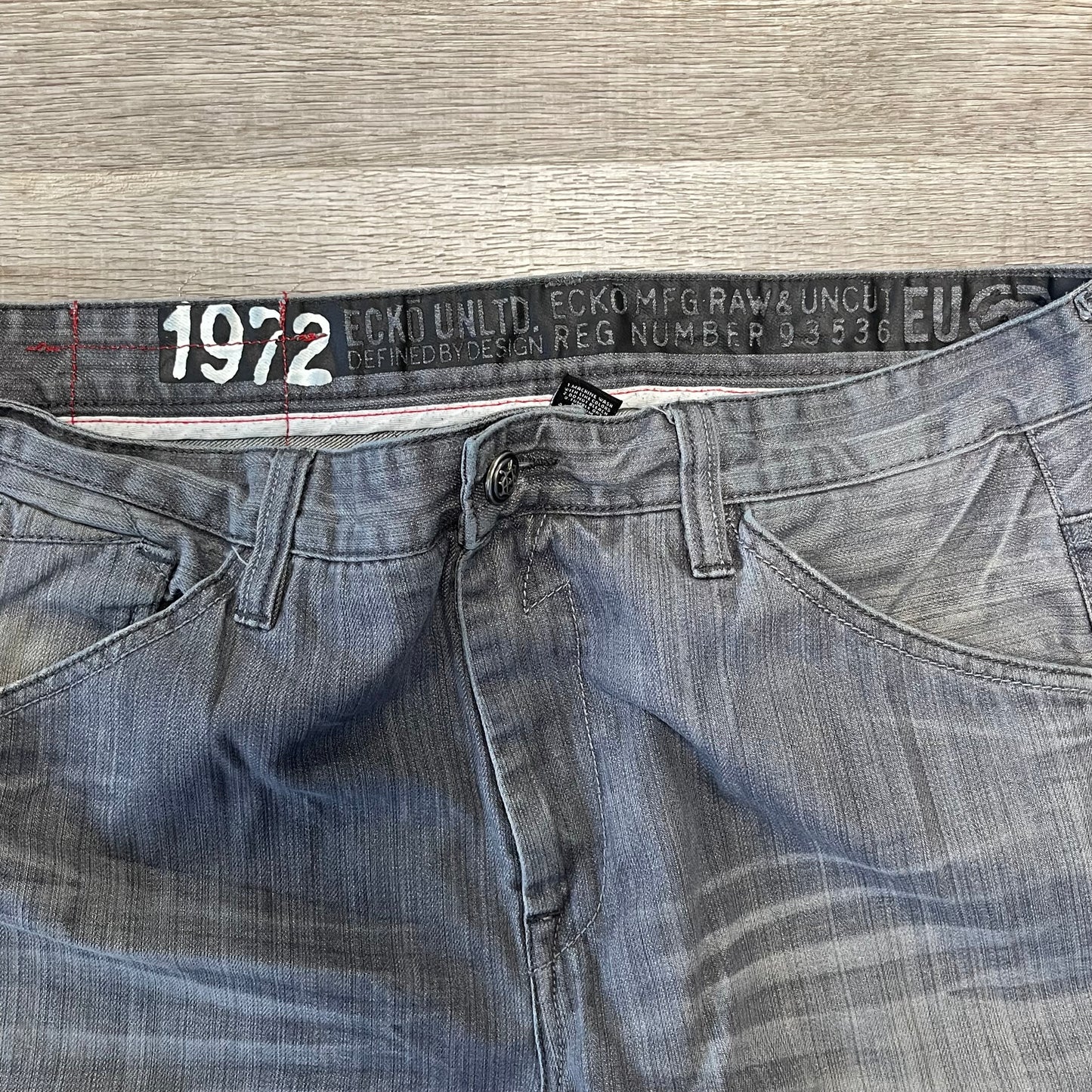 Vintage Y2K Ecko Unltd. Grey Denim Jeans Size 38x44