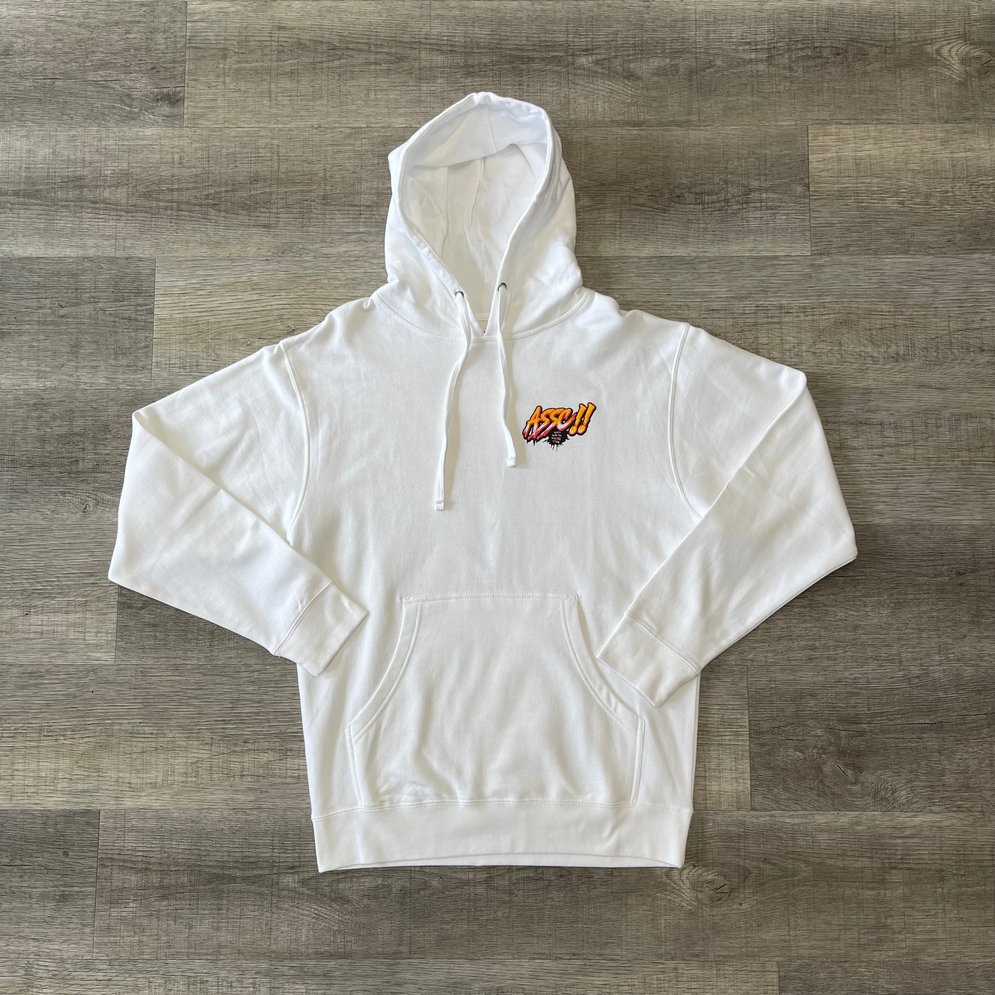 Anti Social Club ASSC White Zip Up Hoodie Size Medium