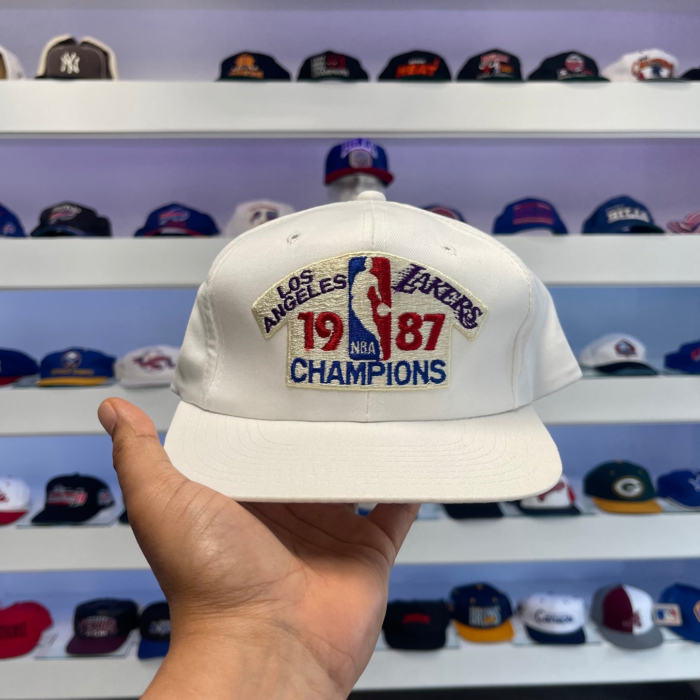 Vintage 1987 NBA Los Angeles Lakers Champions Sports Specialties Twill Snap Back