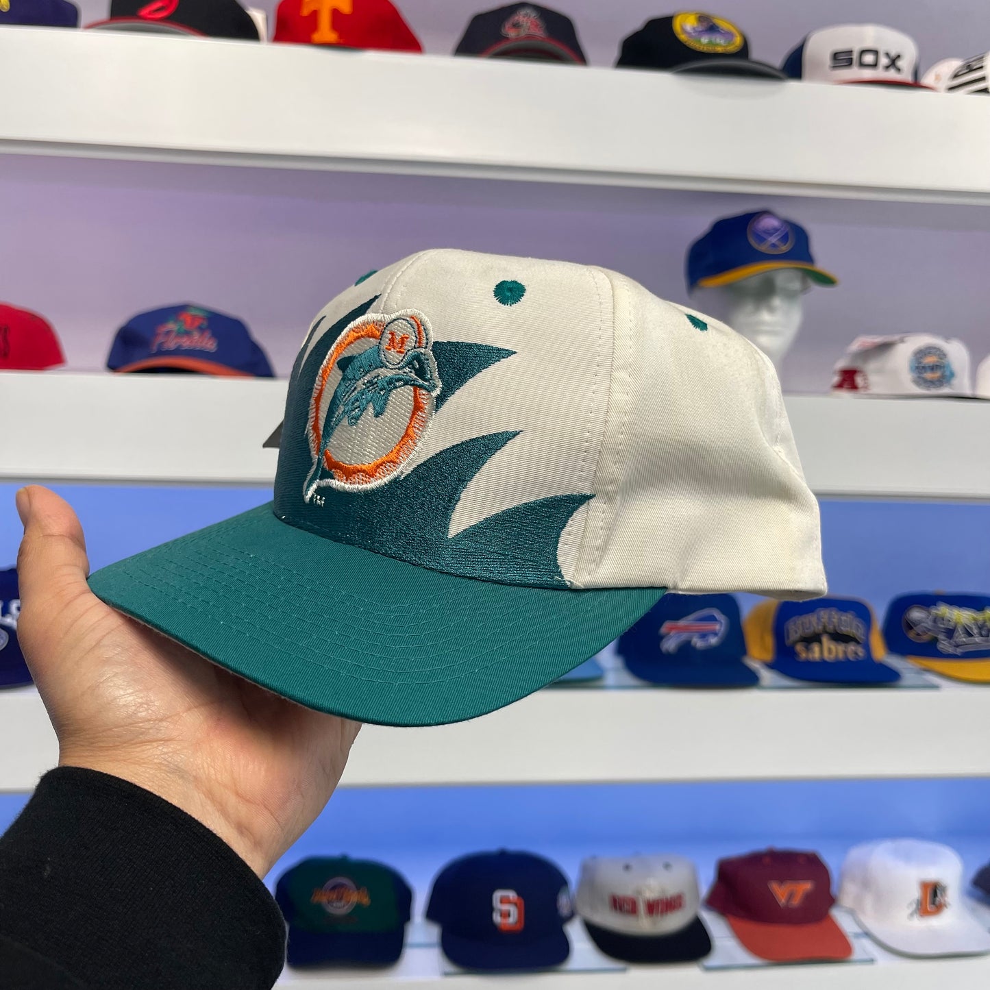 Vintage NFL Miami Dolphins Logo 7 Twill Snap Back