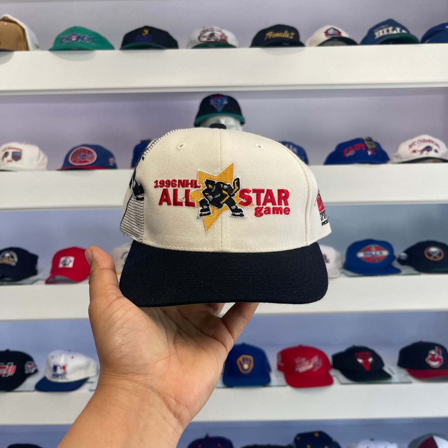 Vintage 1996 NHL All Star Game Sports Specialties Laser Shadow Snap Back