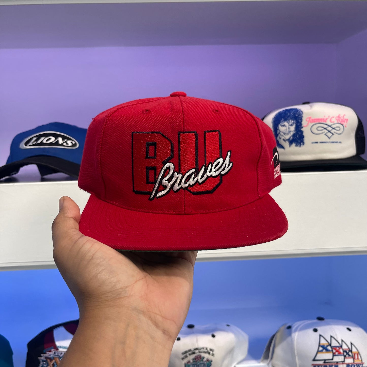 1990s Bradley University Braves Sports Specialties Snap Back