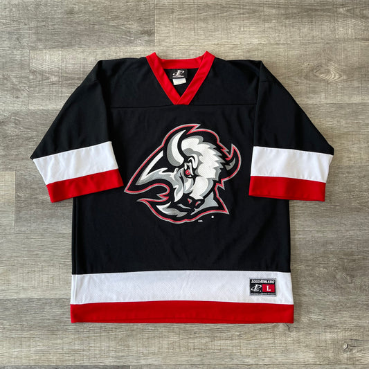 Vintage 1990s NHL Buffalo Sabres Goat Head Logo Athletic Jersey Size Large
