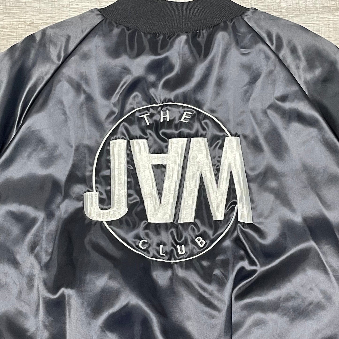 Vintage 1990s The Jam Club DJ Black Satin Jacket Large