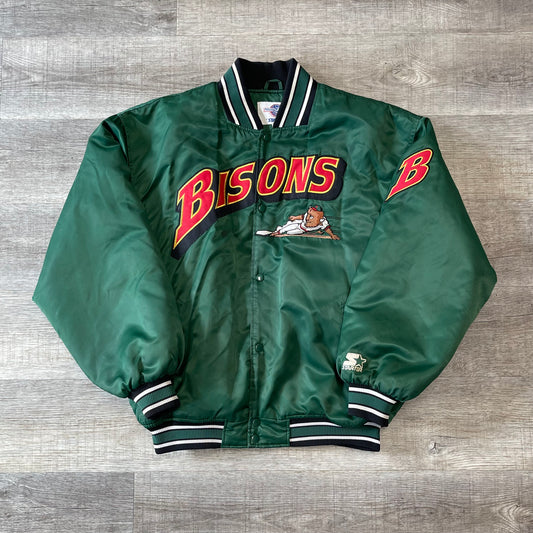 Vintage MiLB Buffalo Bisons Starter Satin Jacket Size XL