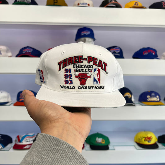 Vintage NBA Chicago Bulls Three-Peat 91,92,93 Sports Specialties Snap Back