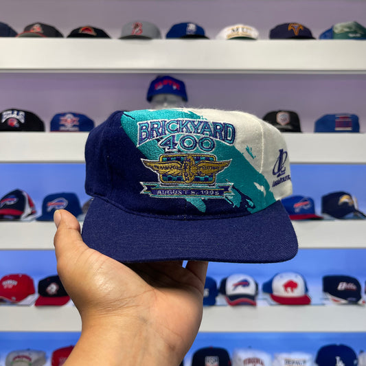 Vintage Brickyard 400 Logo Athletic Wool Splash Snap Back