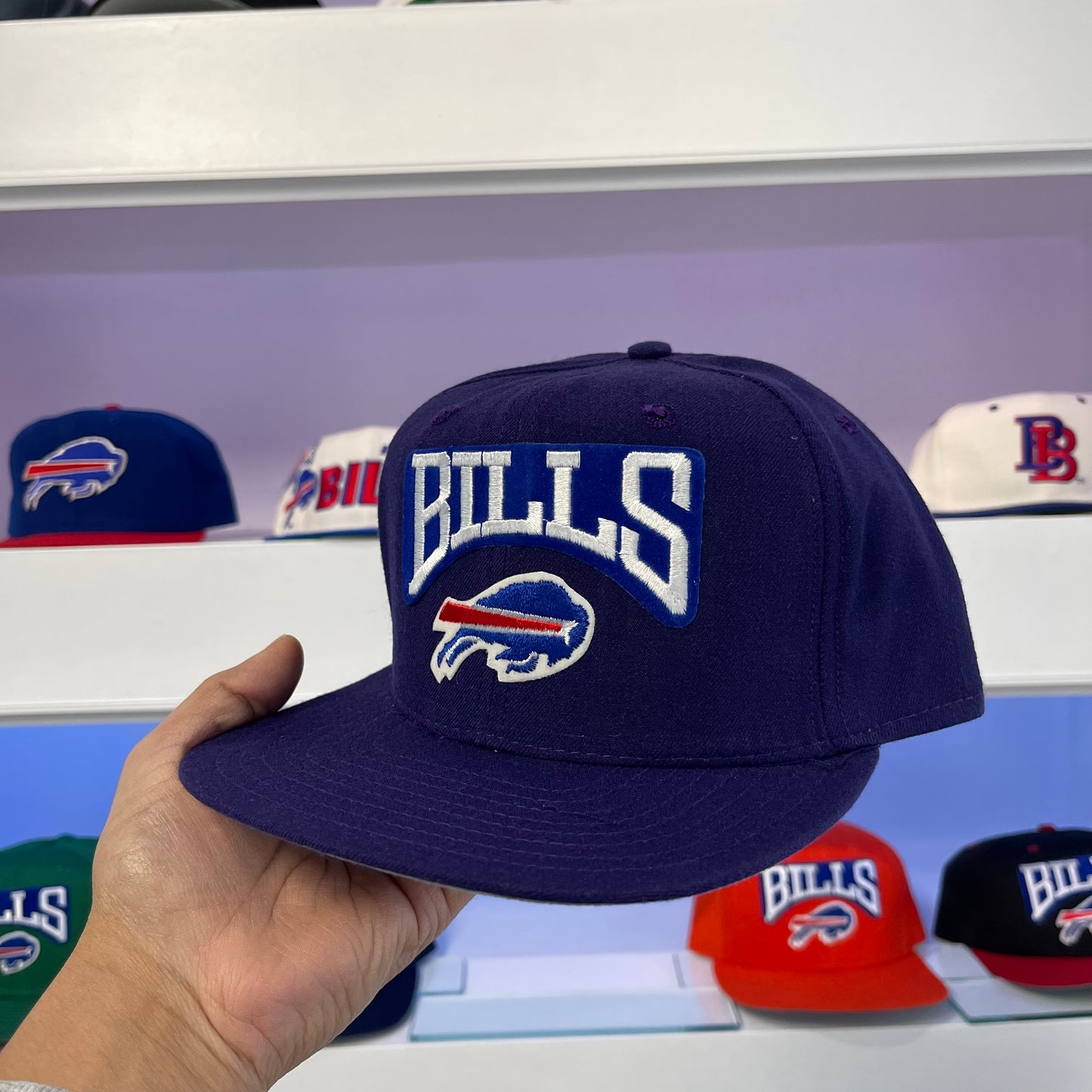 Vintage 1990s Buffalo Bills Purple Wool New Era Snap Back