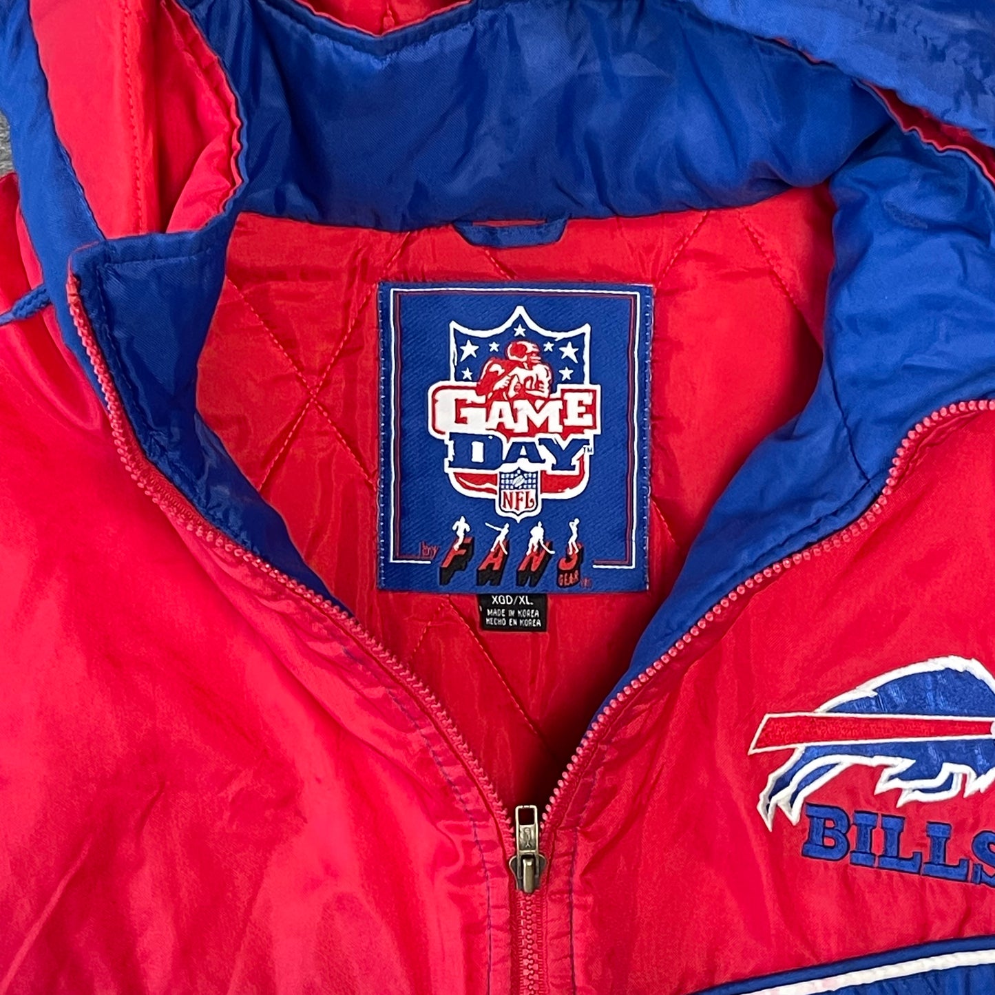 Vintage Buffalo Bills Game Day Puffer Jacket Size XL