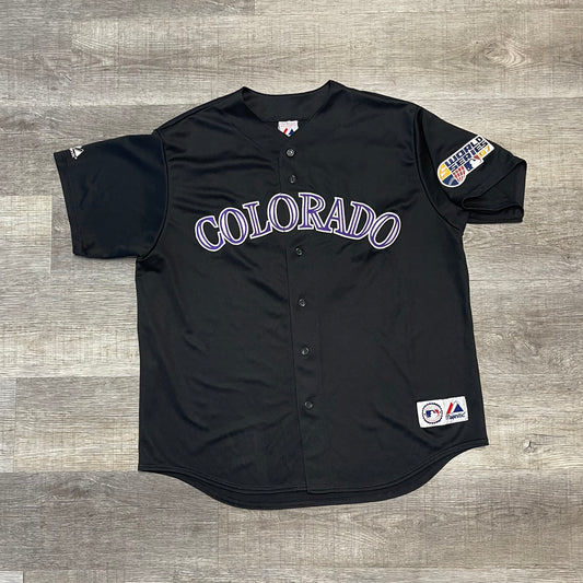 Vintage 2007 Colorado Rockies Troy Tulowitzki World Series Majestic Jersey Size XL