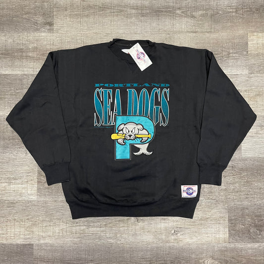 Vintage 1990s MiLB Portland Sea Dogs Crew Neck XL New with Tags