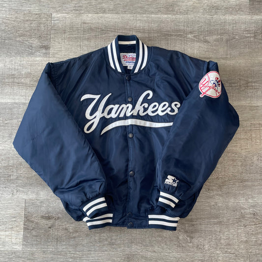 Vintage MLB New York Yankees Starter Satin Jacket Size Medium