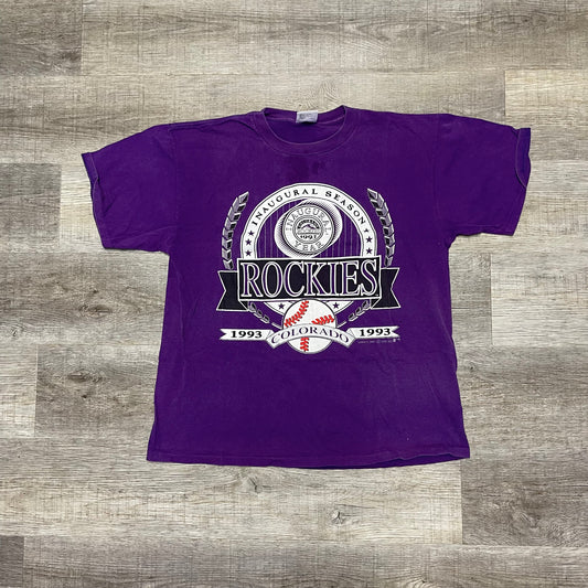 1993 Colorado Rockies Inaugural Season Shirt Size XL