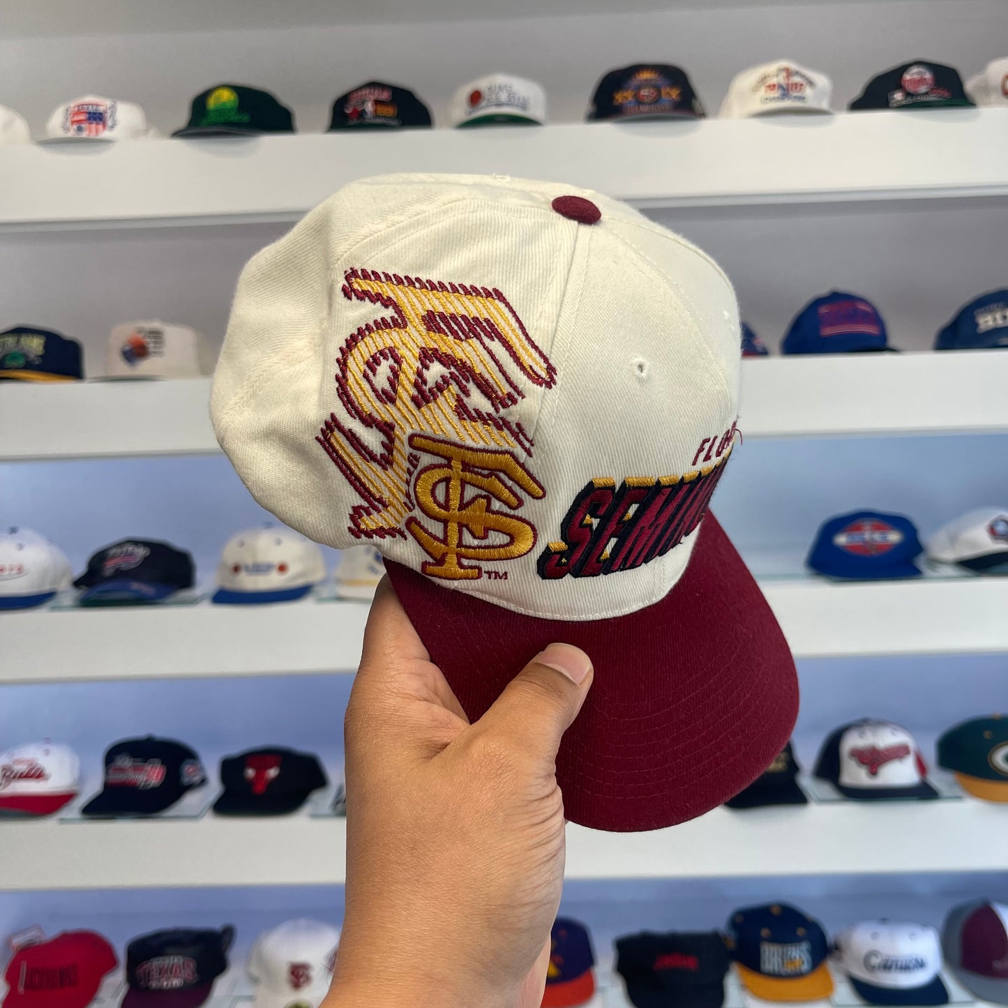 Vintage 1990s NCAA Florida State Seminoles Laser Shadow Sports Specialties Snap Back