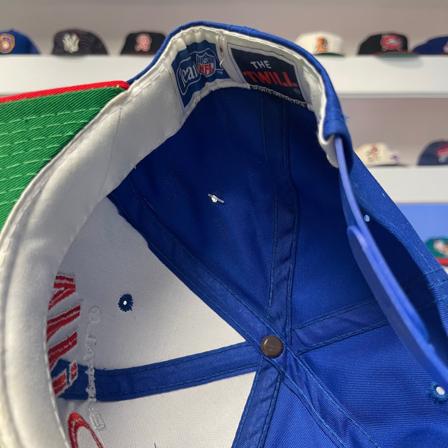 Vintage 1990s NFL Buffalo Bills Script Sports Specialties Twill Snap Back NWT