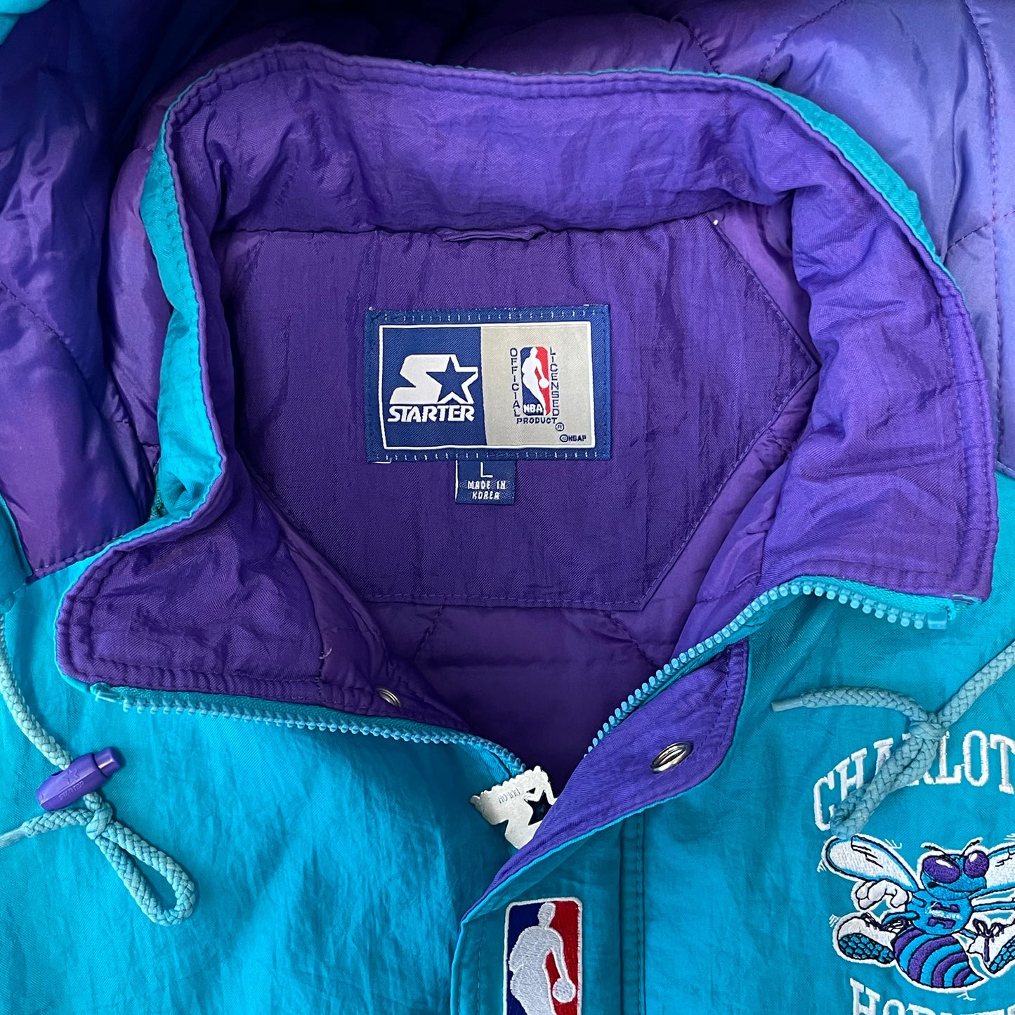 1990s Charlotte Hornets Starter Parka Jacket Size Large