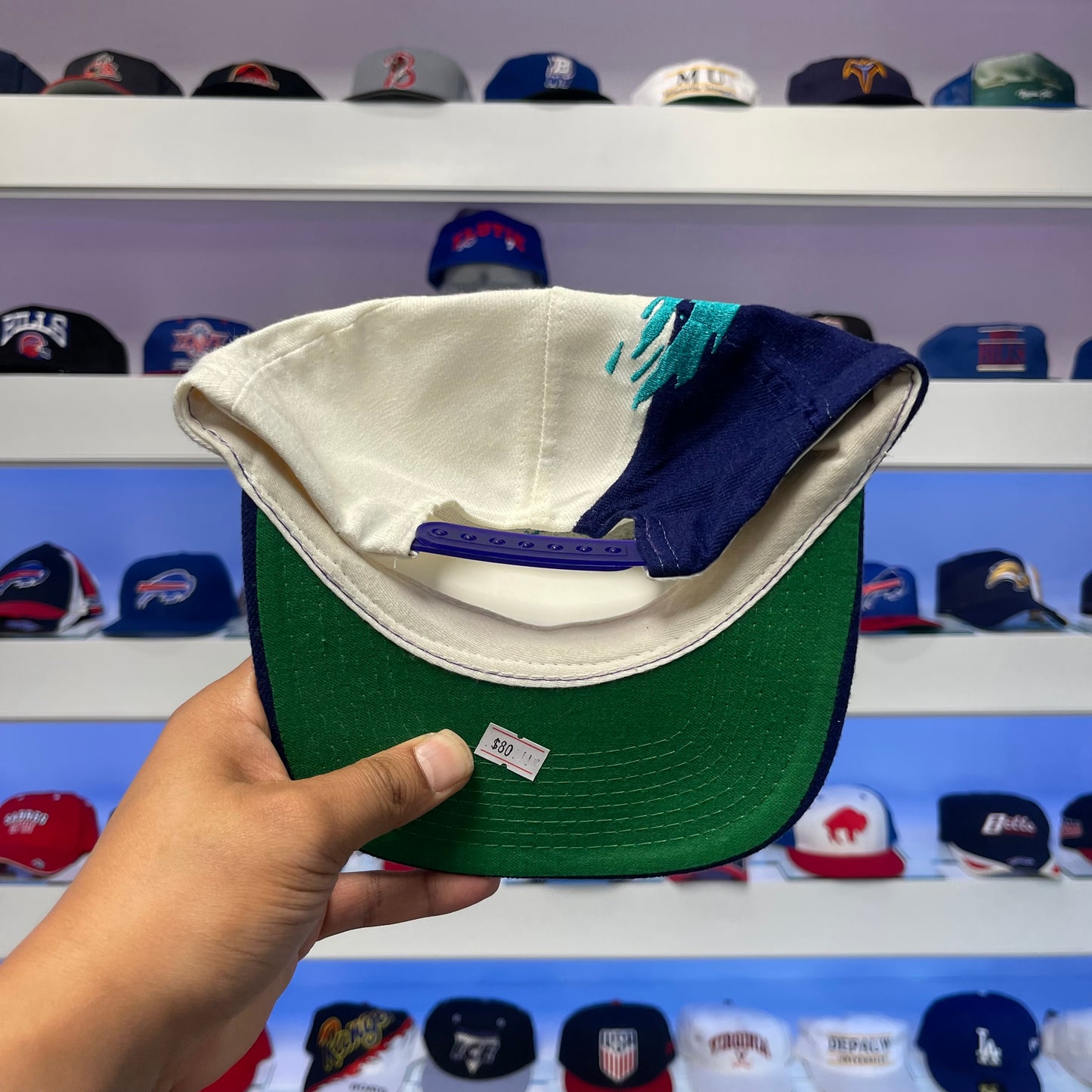 Vintage Brickyard 400 Logo Athletic Wool Splash Snap Back