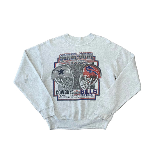 Vintage 1993 Buffalo Bills Vs Dallas Cowboys Super Bowl XXVII Sweatshirt Size Large