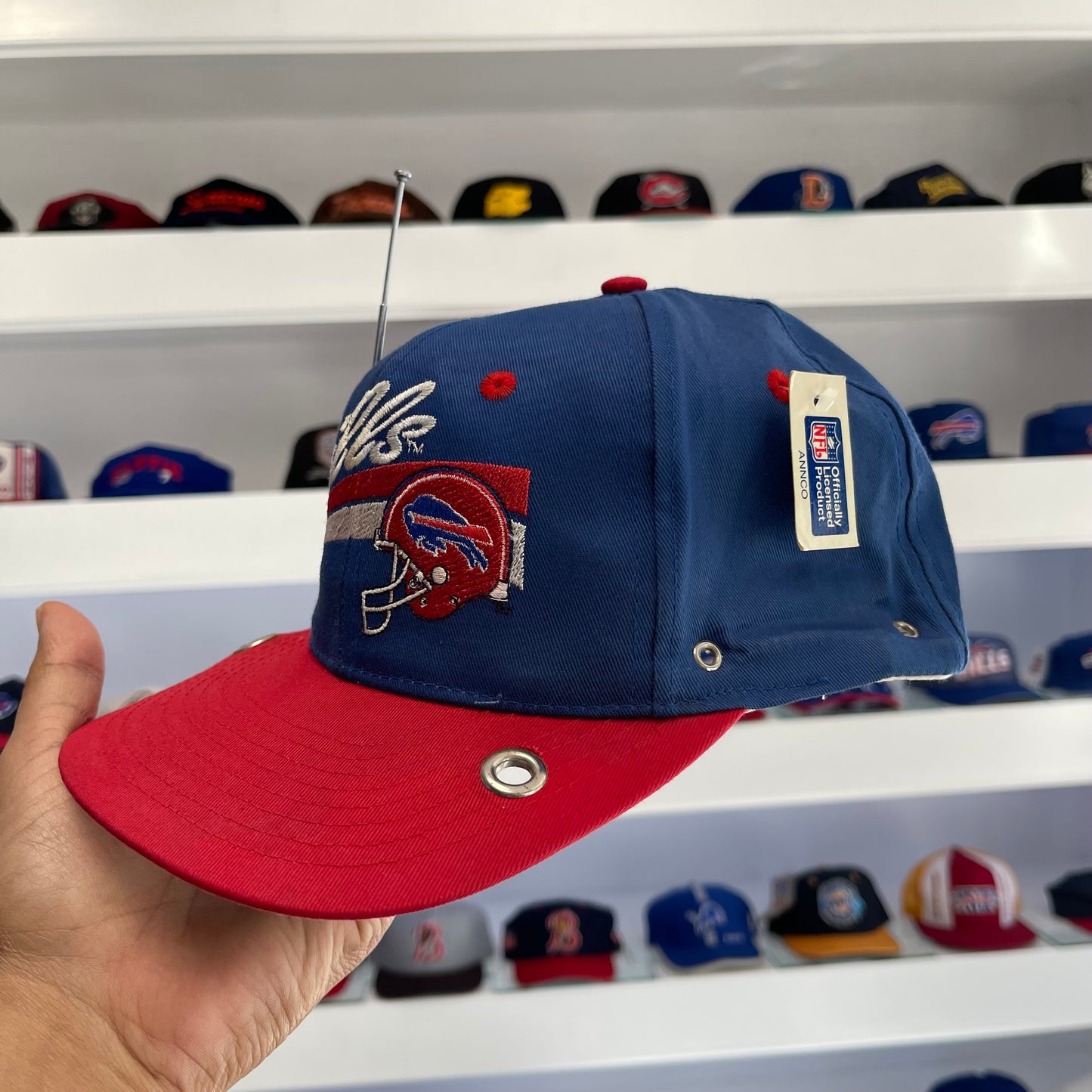 Vintage 1990s NFL Buffalo Bills Radio Hat Twill Dead Stock