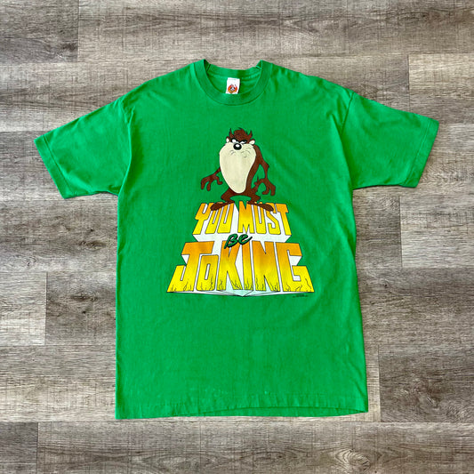 Vintage Looney Tunes Tasmanian Devil “You Must Be Joking” Shirt Size XXL