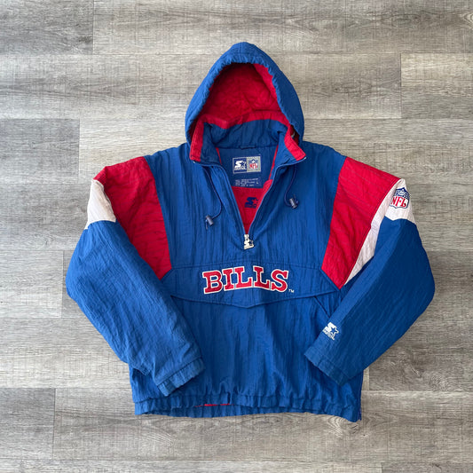 Vintage 1990s NFL Buffalo Bills Starter Pull Over Jacket Size Large