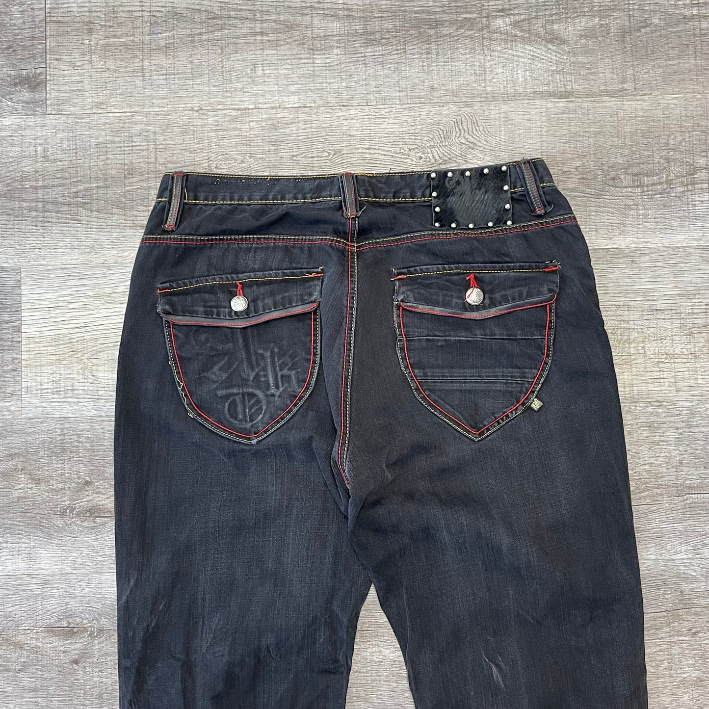 Vintage 2000s Akademiks Black Jeans Oversized Size 36x46